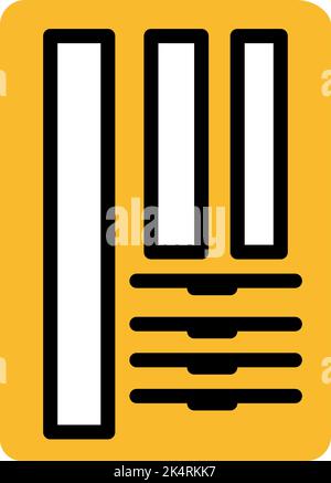 Yellow wardrobe, illustration, vector on a white background. Stock Vector