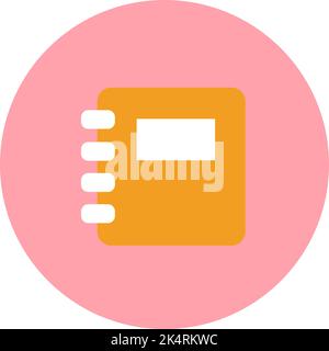 Yellow education sketchbook, illustration, vector on a white background. Stock Vector