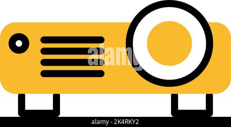 Movie projector, illustration, vector on a white background - stock vector  2955638