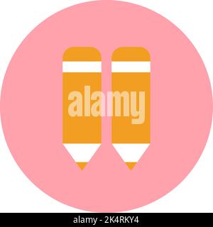Study pens, illustration, vector on a white background. Stock Vector