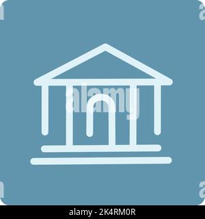 Finance building, illustration, vector on a white background. Stock Vector