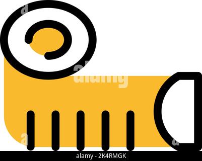 Fabric tape measure, illustration, vector on a white background. Stock Vector