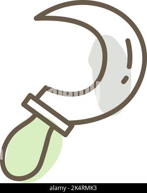 Grass cutter, illustration, vector on a white background. Stock Vector