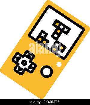 Tetris console, illustration, vector on a white background. Stock Vector