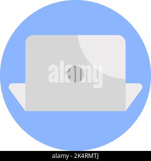 Grey Education laptop, illustration, vector on a white background. Stock Vector