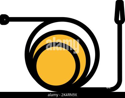 Garden hose, illustration, vector on a white background. Stock Vector