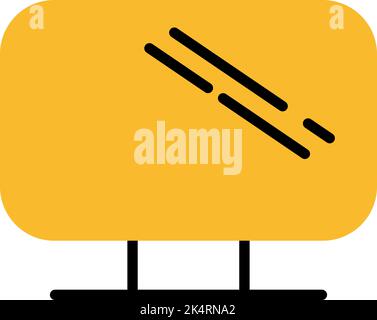 Gaming monitor, illustration, vector on a white background. Stock Vector