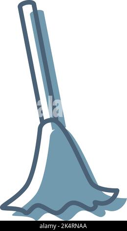 Cleaning mop , illustration, vector on a white background. Stock Vector