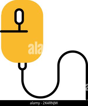 Gaming mouse, illustration, vector on a white background. Stock Vector