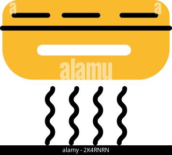 Air conditioner, illustration, vector on a white background. Stock Vector