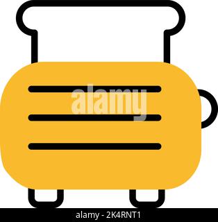 Kitchen toaster, illustration, vector on a white background. Stock Vector
