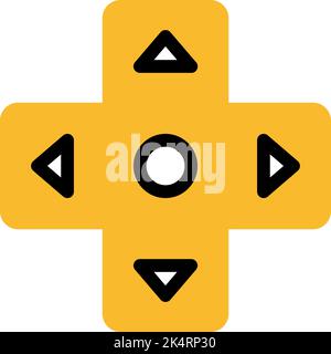 Gaming joystick, illustration, vector on a white background. Stock Vector