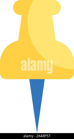 Library pin, illustration, vector on a white background. Stock Vector