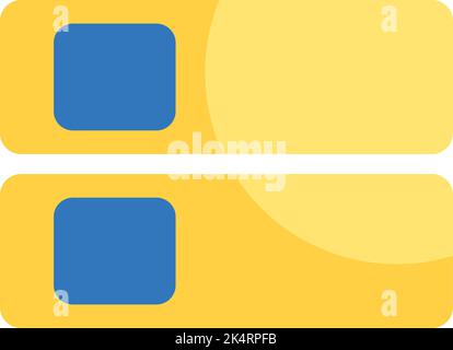 Yellow library books, illustration, vector on a white background. Stock Vector