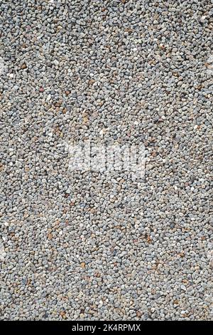 Pattern of gravel on road, grey stone pebbles background Stock Photo