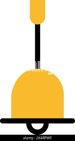 Yellow chandelier, illustration, vector on a white background. Stock Vector