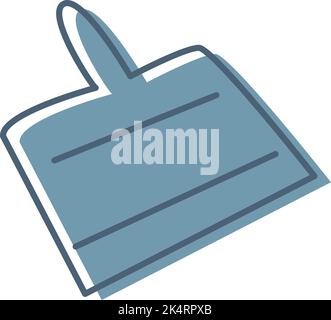 Cleaning dustpan , illustration, vector on a white background. Stock Vector