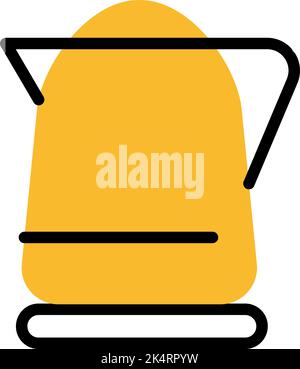 Electric kettle, illustration, vector on a white background. Stock Vector