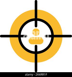 Shooting target, illustration, vector on a white background. Stock Vector