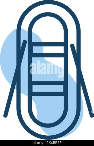 Ocean rubber boat, illustration, vector on a white background. Stock Vector
