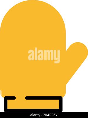 Kitchen glove, illustration, vector on a white background. Stock Vector