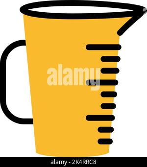 Measuring kitchen tool, illustration, vector on a white background. Stock Vector