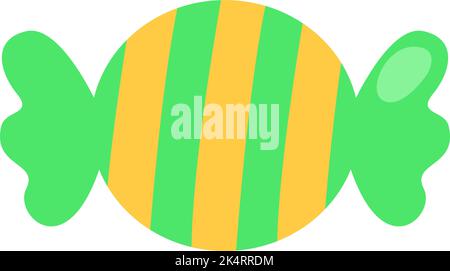 Green candy, illustration, vector on a white background. Stock Vector