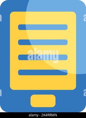 Library phone text, illustration, vector on a white background. Stock Vector