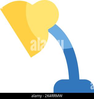 Library reading lamp, illustration, vector on a white background. Stock Vector