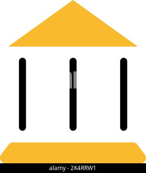 Line bank building icon. Vector bank isolated on white background ...