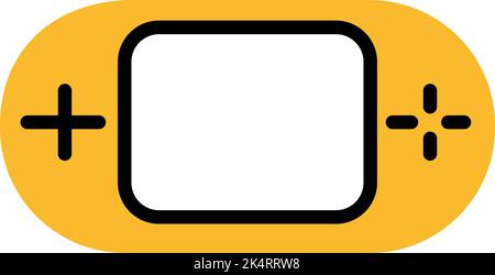 Yellow gaming joystick, illustration, vector on a white background. Stock Vector
