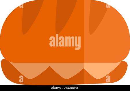 Sandwich for lunch , illustration, vector on a white background. Stock Vector
