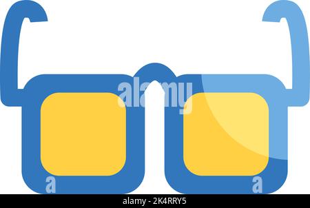 Square Library glasses, illustration, vector on a white background. Stock Vector