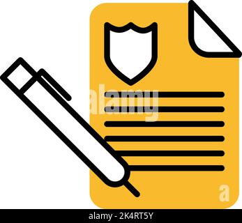 Police report, illustration, vector on a white background. Stock Vector