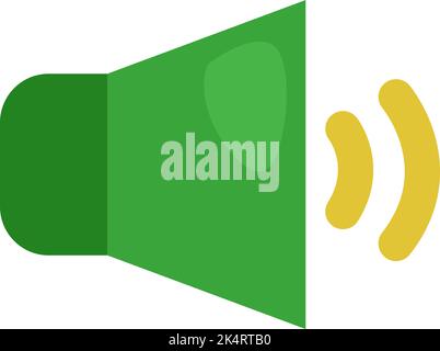 Music volume up, illustration, vector on a white background. Stock Vector