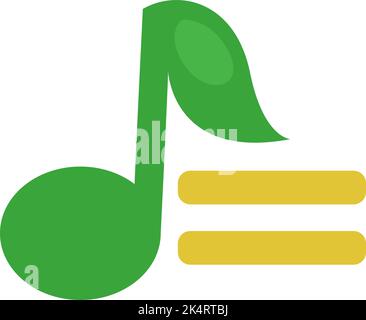 Music playlist, illustration, vector on a white background. Stock Vector
