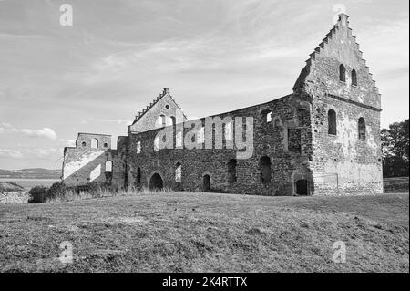 Visingsborg Castle in Sweden on the island of Visingsö in Lake Vätterm. Ruin from the Middle Ages from the Swedish king. Landscape photo Stock Photo