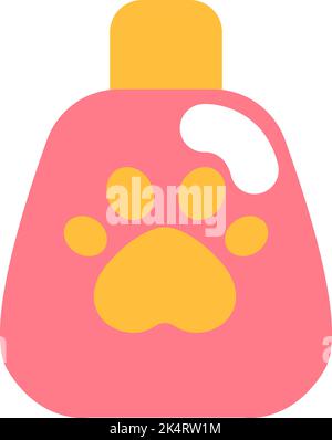 Pet perfume, illustration, vector on a white background. Stock Vector