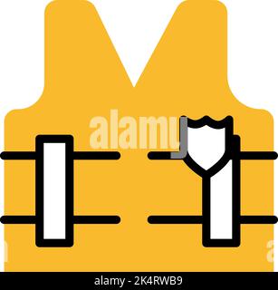 Police vest, illustration, vector on a white background. Stock Vector