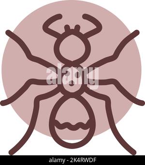 Flying ant, illustration, vector on a white background. Stock Vector