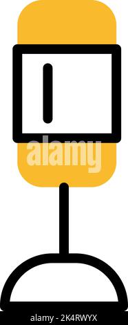 Boxing bag, illustration, vector on a white background. Stock Vector