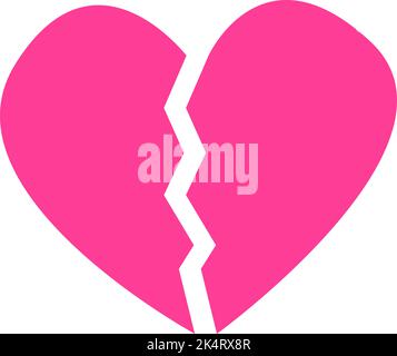 Broken heart,illustration,vector on white background Stock Vector Image ...