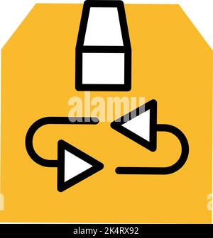 Shipping return, illustration, vector on a white background. Stock Vector