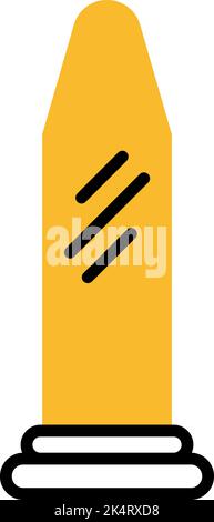 Police bullet , illustration, vector on a white background. Stock Vector