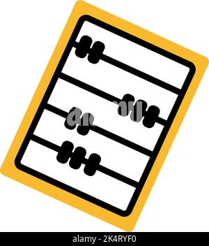 School abacus, illustration, vector on a white background. Stock Vector