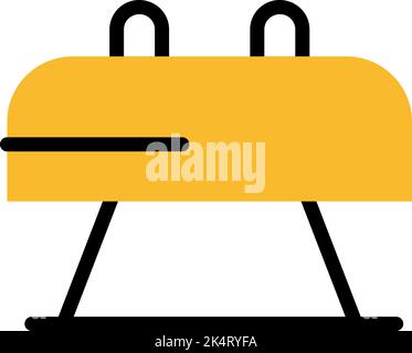 Gymnastic horse, illustration, vector on a white background. Stock Vector