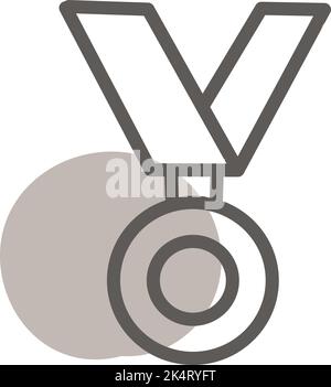 Teaching medal, illustration, vector on a white background. Stock Vector