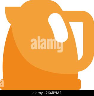 Electric kettle, illustration, vector on a white background. Stock Vector