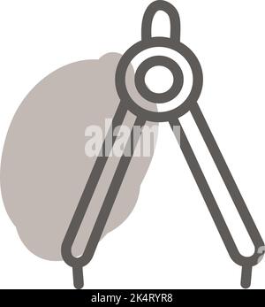 Teaching geometry, illustration, vector on a white background. Stock Vector