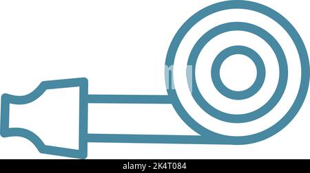 Party whistle tool, illustration, vector on a white background. Stock Vector